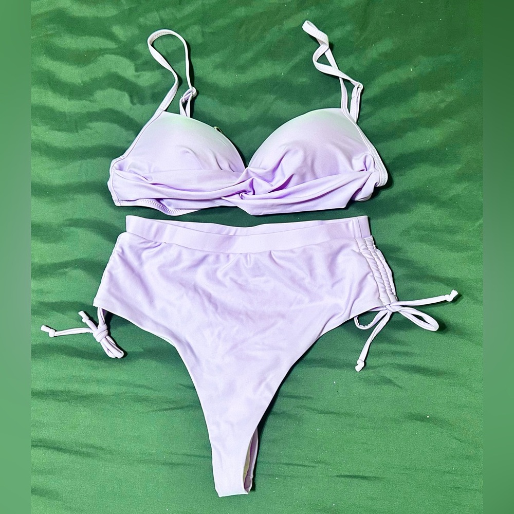 Ruched High-Waisted 2 Piece Bathing Suit